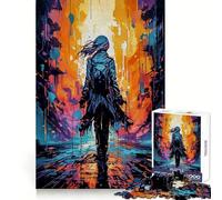 Silhouette in una città colorata - Puzzle per adolescenti da 1000 pezzi - Gioco di logica - Divertimento per tutta la famiglia - Bordo di alta qualità 38x52cm