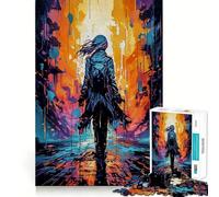 Silhouette in una città colorata - Puzzle per adolescenti da 1000 pezzi - Gioco di logica - Divertimento per tutta la famiglia - Bordo di alta qualità 38x52cm
