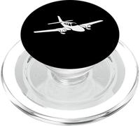 Silhouette minimalista dell'aereo dell'elica PopSockets PopGrip per MagSafe