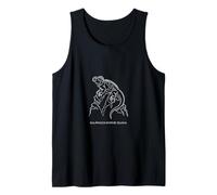 Silhouette Minimalista Galapagos Marine Iguana Line Art Canotta
