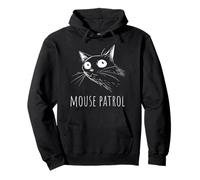 Silhouette Mouse Patrol con Gatto Nero Felpa con Cappuccio