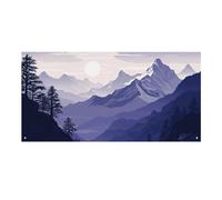 Silhouette of Mountains, grande striscione da appendere alla parete, sfondo per feste di compleanno, per Capodanno, laurea, matrimonio, festa di compleanno, decorazione, 120 x 60 cm