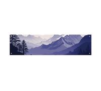 Silhouette of Mountains, grande striscione da appendere alla parete, sfondo per feste di compleanno, per Capodanno, laurea, matrimonio, festa di compleanno, decorazione, 120 x 30 cm