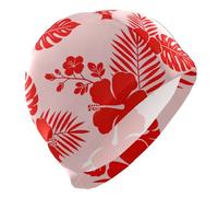Silhouette Red Flowers, cuffia da nuoto da donna per principianti, capelli corti, impermeabile, protezione per capelli e riduzione a resistenza, gorra para nadar de mujer