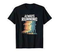 Silhouette Retro Runner Always Running Maglietta