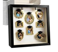 Silhouette - Scatola per sagome da museo, per souvenir | Set di cornici per foto da museo in oro da fare da soli regalo per diploma di Natale, compleanno, matrimonio