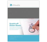 Silhouette MEDIA-SCRATCH-SVR - Fogli adesivi 'scratch-off', Argento, 21.59×27.94 cm, 5 fogli