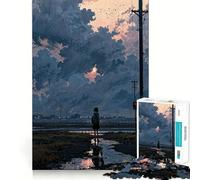 Silhouette sotto un cielo suggestivo - Puzzle da 1000 pezzi per adulti stimolare la mente - Gioco divertente e rilassante - Design da assemblare 38x52cm