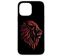 Silhouette Testa di Leone Graphic Art Design Compleanno Animale Regalo Custodia per iPhone 13 Pro Max