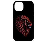 Silhouette Testa di Leone Graphic Art Design Compleanno Animale Regalo Custodia per iPhone 14