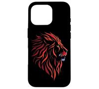 Silhouette Testa di Leone Graphic Art Design Compleanno Animale Regalo Custodia per iPhone 16 Pro