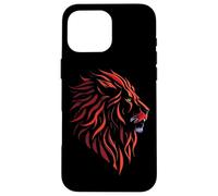 Silhouette Testa di Leone Graphic Art Design Compleanno Animale Regalo Custodia per iPhone 16 Pro Max