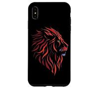 Silhouette Testa di Leone Graphic Art Design Compleanno Animale Regalo Custodia per iPhone XS Max