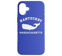 Silhouette vintage di balena di Nantucket Massachusetts Custodia per iPhone 16 Plus