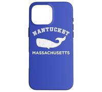 Silhouette vintage di balena di Nantucket Massachusetts Custodia per iPhone 16 Pro Max