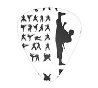 Silhouettes of Martial Arts Plettro per chitarra avanzato 12 pezzi Tre spessori per basso, chitarra elettrica, borsa per chitarra acustica