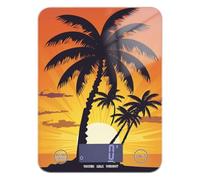Silhouettes of Palm Trees at Sunset mini bilancia alimentare impermeabile 5 kg/5 g, bilancia digitale da grammo e oz con 4 unità per cuocere cheto dimagrante (batterie non incluse)