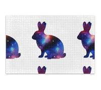 Silhouettes - Puzzle da 500 pezzi, motivo: conigli, per adulti, per famiglie, amanti della famiglia, idea regalo per adulti, gioco d'arte, 50 x 37 cm
