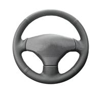 SILHUP Copertura Volante per Peugeot 206 2002-2006 Coprivolante per Auto in Microfibra Antiscivolo in Pelle Treccia per Volante Coprivolante Auto(Red Thread)