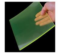 Silicio di poliuretano foglio di gomma elastico, PU Polyurethane Sheet Yellow Semi-Transparent 200mm x 500mm Thickness 1-10mm(Thickness:4mm)