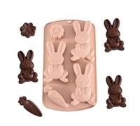 Silicon Mould - 17x29.5cm Easter Bunny Mold | 3D Chocolate Candy, Resin, Soap, Cupcake, Candle Mold | Non-Stick Easy Release, Durâble Baking & Craft Tool | Spring Holiday Baking