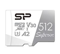 Silicon Power 512GB Superior Micro SDXC UHS-I (U3), V30 4K A2, Compatible with GoPro Hero 9 High Speed MicroSD Card with Adapter