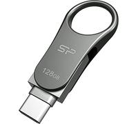 Silicon Power - Mobile C80 unità flash USB 128 GB USB Type-A / USB Type-C 3.2 Gen 1 (3.1 Gen 1) Titanio - SPEDIZIONE GRATUITA