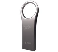 Silicon Power 64GB Jewel J80 USB 3.0 Key Flash Drive, Titanium (SP064GBUF3J80V1T