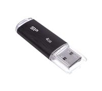 SILICON POWER MEMORY USB ULTIMA U02 4GB USB 2.0 BLACK