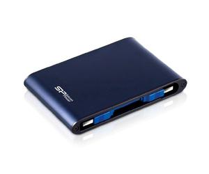 Silicon Power SP020TBPHDA80S3B Armor A80 Hard Disk Esterno Portatile da 2 TB, Antiurto/Impermeabile da 2.5", USB 3.0, IEC 529 IPX7 test di Grado Militare, Blu