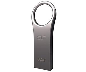 Silicon Power SP032GBUF3J80V1T Jewel J80 Chiavetta USB 3.0 da 32 GB, Titanium