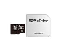 Silicon Power SP064GBSTXDU1V10AP xDrive L03 Scheda Micro SD da 64 GB con Adattatore per MacBook, Nero