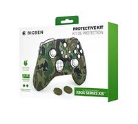 Silicon Skin pour manette officielle Xbox + une paire de grips pour Joystick, couleur Camouflage vert