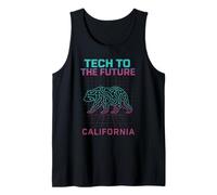 Silicon Tech - Maglietta retrò California Valley Code Circuit Canotta