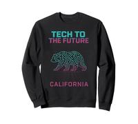 Silicon Tech - Maglietta retrò California Valley Code Circuit Felpa