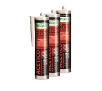SILICONE ACETICO ALTE TEMPERATURE G&B 310 ml COLORE ROSSO IDEALE PER METALLO