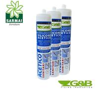 SILICONE ACETICO BIANCO G&B 280 ML SANITARI BAGNO CLIMI FREDDI INTERNO ESTERNO