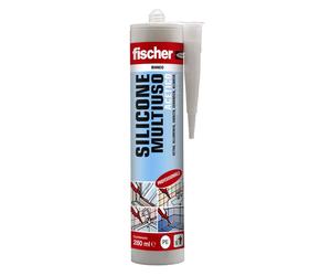 Silicone acetico multiuso Fischer Bianco RAL 9010 280ml 00009350