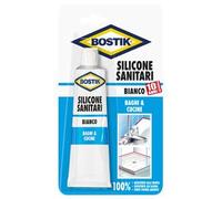 Silicone Acetico per Sanitari, Bianco, 60ml, Sigillante per Bagno e Cucina
