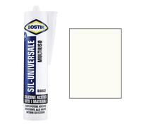 Silicone Acetico Sil Universale Bostik Bianco Ral 9010 280 ml 24 Pezzi