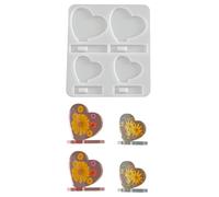 Silicone ad alta elasticità per la creazione di gioielli artigianali a forma di cuore e progetti di decorazione della casa in silicone a quattro cuori