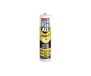Silicone Adesivo Sigillante Fix All Turbo Soudal 290 Ml - Bianco Super rapido
