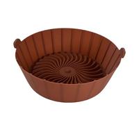 Silicone Air Fryer Basket Liners - AirFryer Liners Reusable | Round Air Fryer Tray With Handle, Heat Resistant Easy Cleaning Non-Stick Silicone Baking Pans For Oven Microwave Oven Steamer
