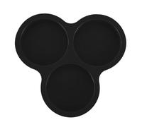 Silicone Air Fryer Molds - 3-Cavity Round Egg Tray, Non-Stick Muffin Pan, Flessibile Bakeware per Mini Cakes, Budini, Breakfast Patties, Hamburger Sliders | Kitchen Oven Cooking Accessories