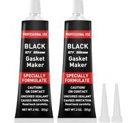 Silicone Alte Temperature Nero,Sigillante Motore,Resistente All'olio e Facile da Rimuovere,può Resistere a Una Temperatura da -62 ℃ a +343 ℃- 85g,Adatto Automobili,Motociclette,2 pezzi