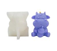 Silicone Animal Casting Mold - 3D Cow Figurine Candle Mould Cartoon Cute Soap Chocolate Maker, Flexible Durable Craft Tool, Reusable Decorative Shape | Creative Handmade Decor For Birthday Holiday Off