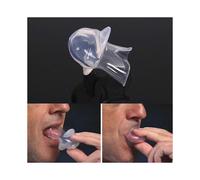 Silicone Anti Snore Tongue Retaining Device with Case Stop Snoring Breathing Sleep Aid Tool