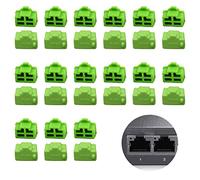 Silicone antipolvere Tappi, Protezione antipolvere Tappi, Silicone Protezione antipolvere, Copriconnettore porta RJ45 universale verde da 30 pezzi, per PC, desktop, Interruttore, Router