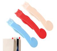 Silicone Automatic Bookmarks 3X Cute Page Markers - Automatic Bookmark Book Clip For Women - Silicone Book Page Marks For Easy Reading And Page Tracking Accessories For Women Kids Readers