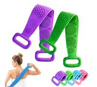 Silicone Back Scrubber Belt Double-Sided Silicone Back Scrubber Strap (2pcs-A)